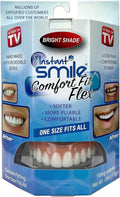 Bright White Upper Veneer Cosmetic Teeth - Comfort Fit Flex Press-On Smile