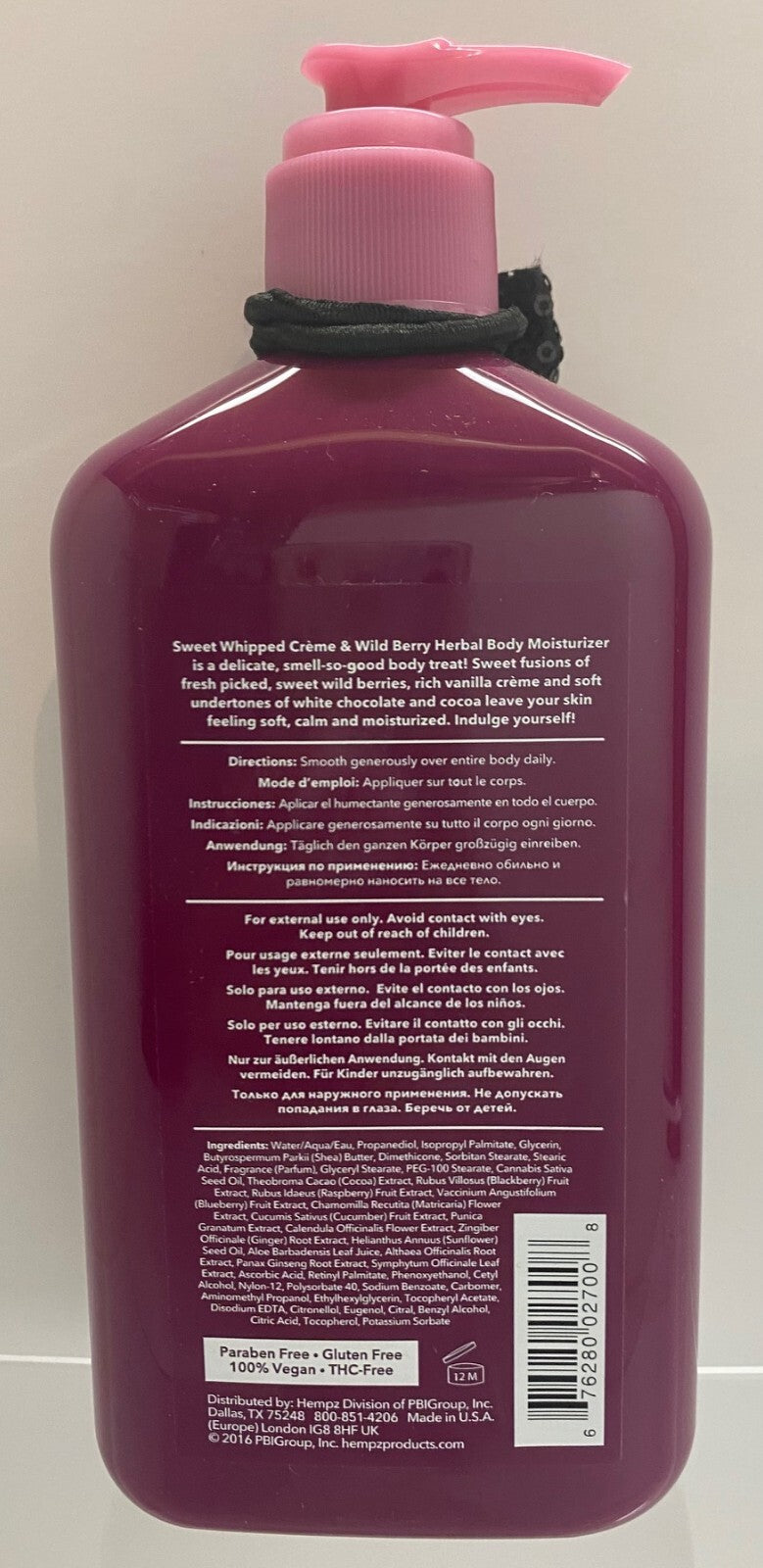 Herbal Body Moisturizer with Hemp Seed Oil & Wild Berry - After Tan Lotion, 17oz