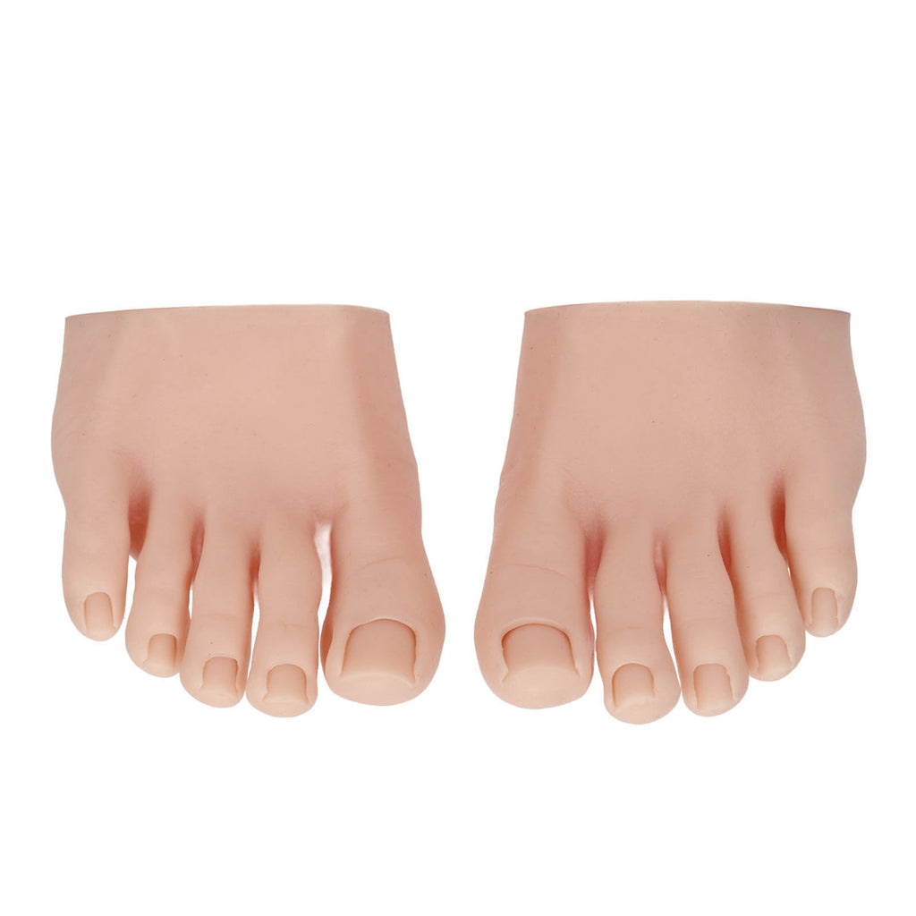 Silicone Pedicure Practice Foot Model for Nail Art and Tattoo Training - Medium Skin Tone