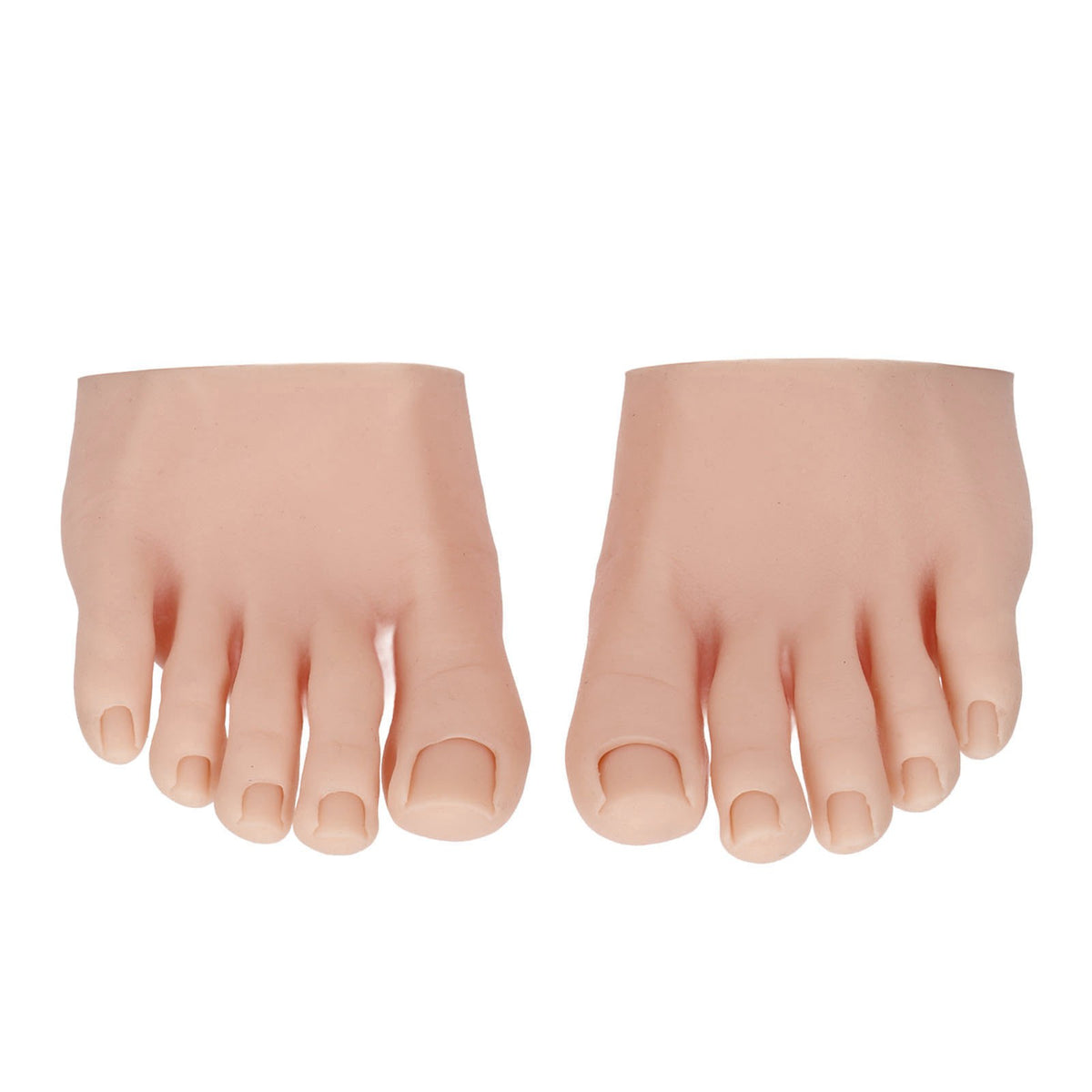 Silicone Pedicure Practice Foot Model for Nail Art and Tattoo Training - Medium Skin Tone