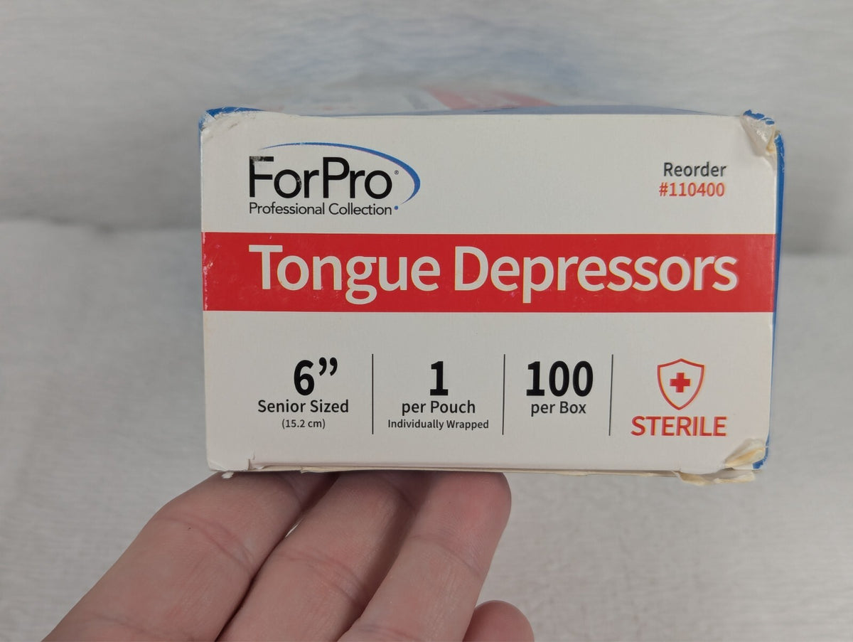Tongue Depressors - 100 Individually Wrapped, 6"