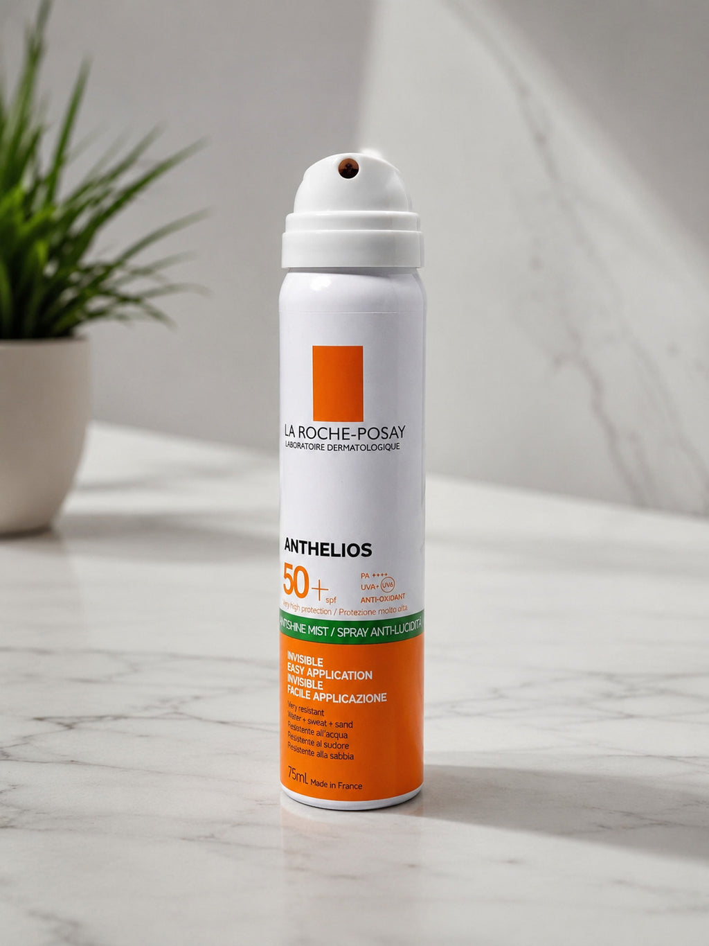 SPF 50 Invisible Sun Protection Spray Mist - Lightweight & Anti-Shine, 75ml