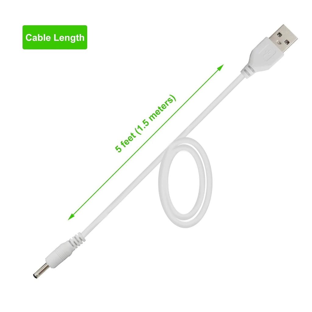 USB Charging Cable for Electric Toothbrush & Water Flosser, 5ft Replacement Cord