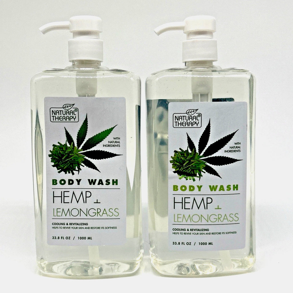 Natural Therapy Hemp Lemongrass Hydrating Body Wash 2-Pack - Deep Moisturizing