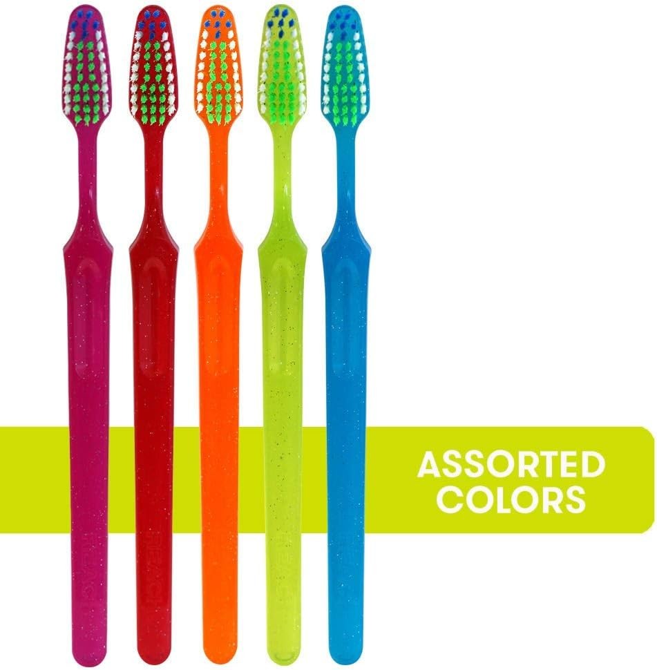 Firm Bristle Toothbrushes 6 Pack - Deep Cleaning Manual Oral Care