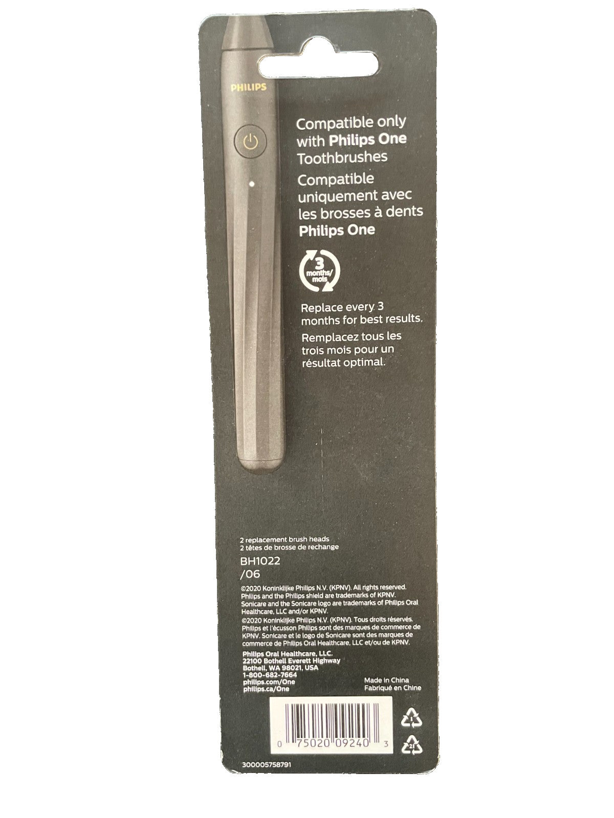 Philips Sonicare One By Brush Heads 6-Pack BH1022/06 - Replacement Oral Care