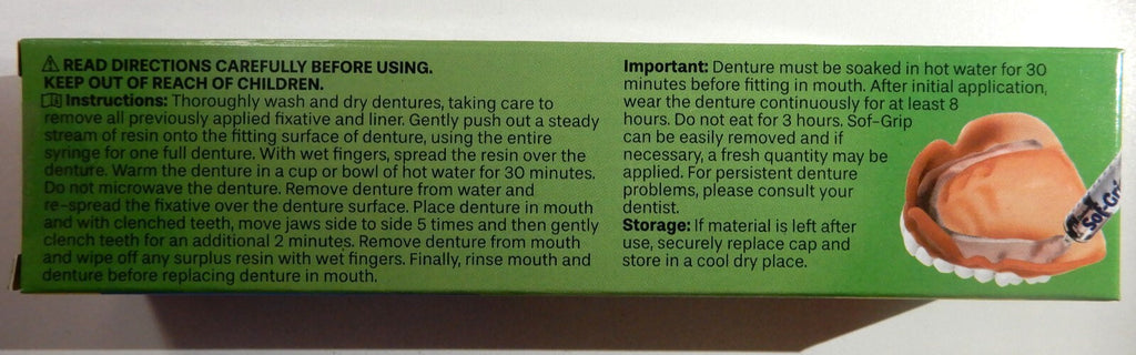 Denture Reliner Kit for Comfortable Fit - Sof-Grip 3-Pack, 0.11 Oz