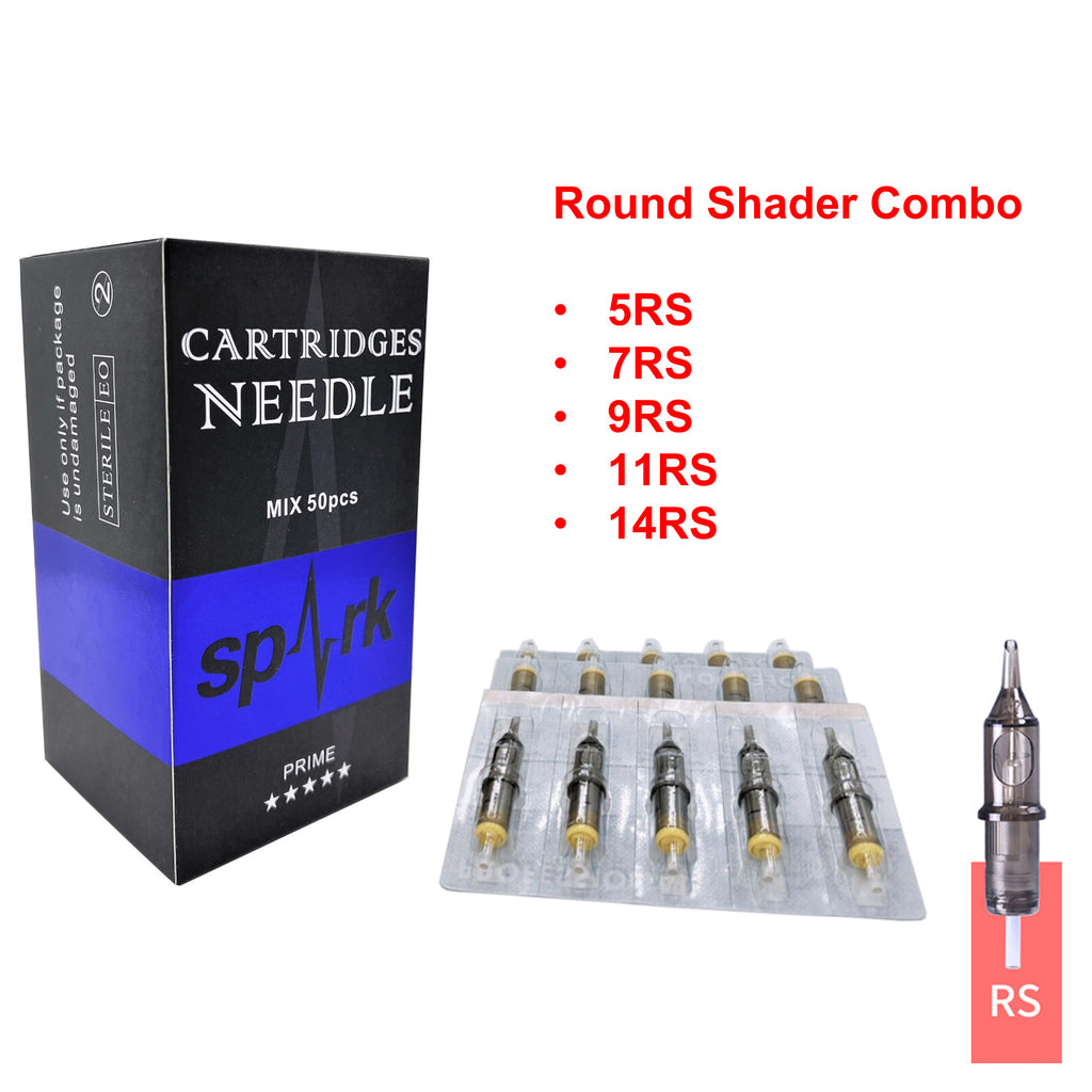 50PCS Disposable Tattoo Cartridge Needles Set for Professional Use - Mix Combo