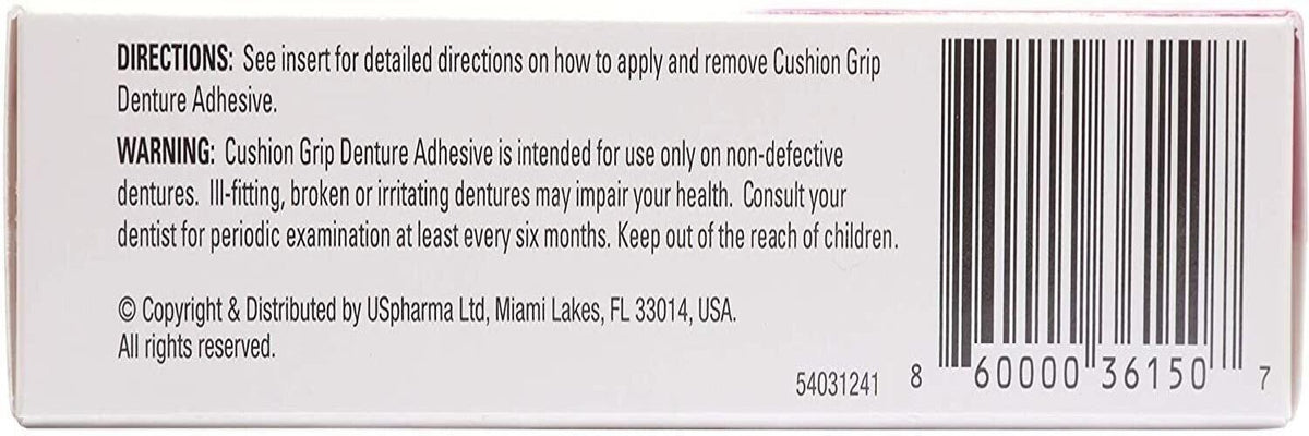 Denture Cushion Grip Thermoplastic Reliner 1oz - Soft, Pliable, Non-Toxic