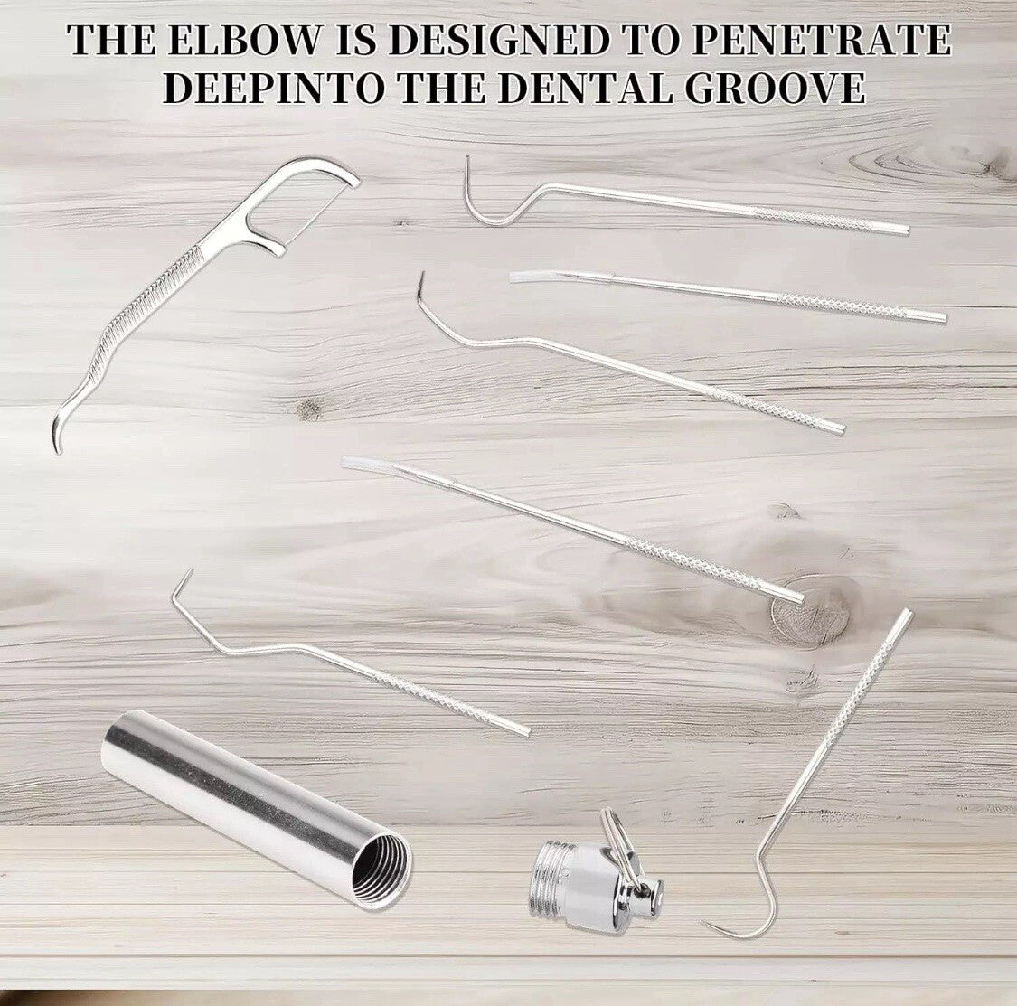 7PCS Reusable Metal Toothpick Set with Storage Tube - Stainless Steel Oral Care