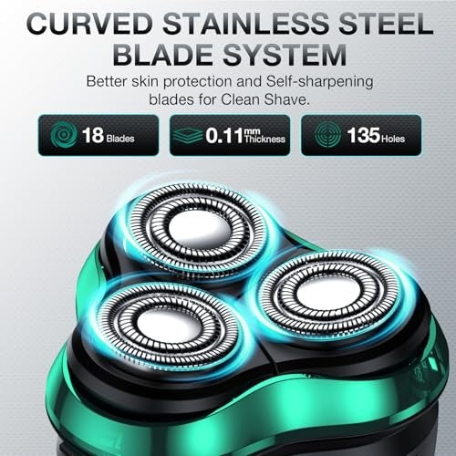 Cordless Waterproof Rotary Men’s Electric Shaver with Pop-Up Trimmer