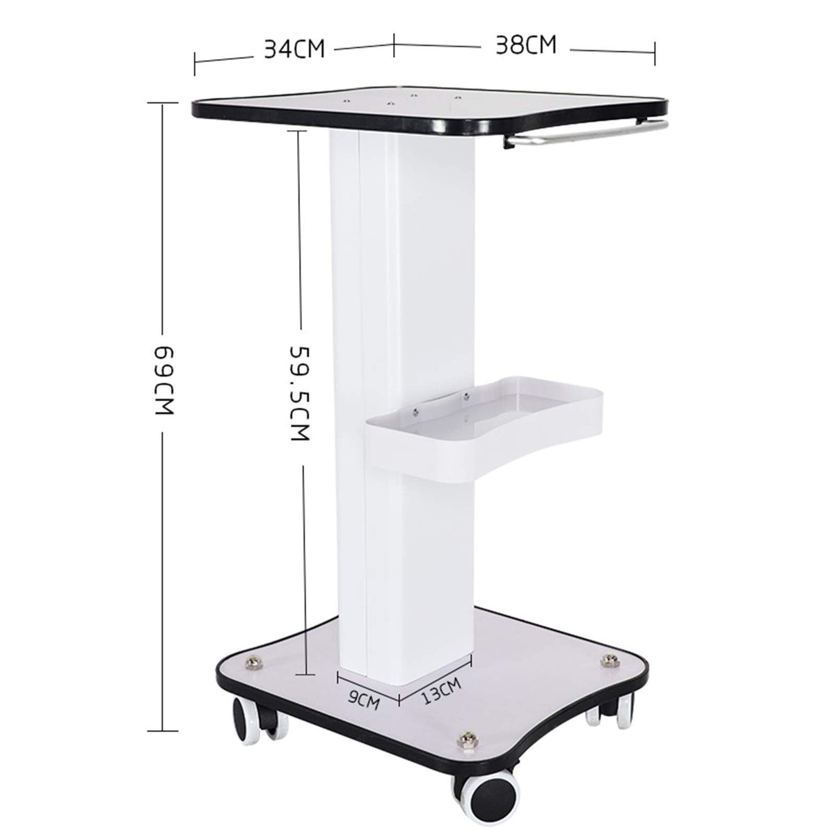 3-Tier Rolling Esthetician Cart for Spa Salon Beauty Equipment Storage