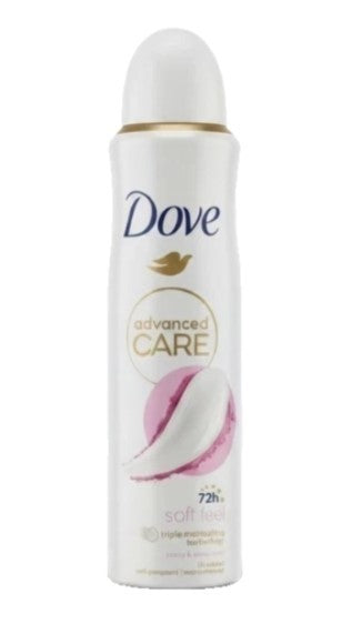 Dove Soft Feel 72HR Antiperspirant Deodorant Spray 150ml 2 Pack