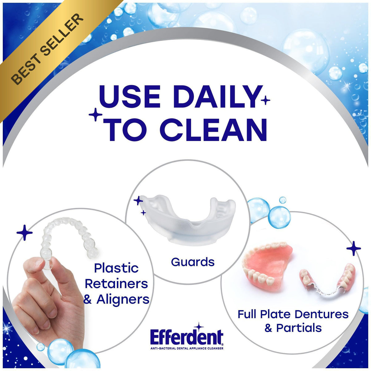 Denture Cleaner Tablets Deep Clean & Brighten - 126 Count