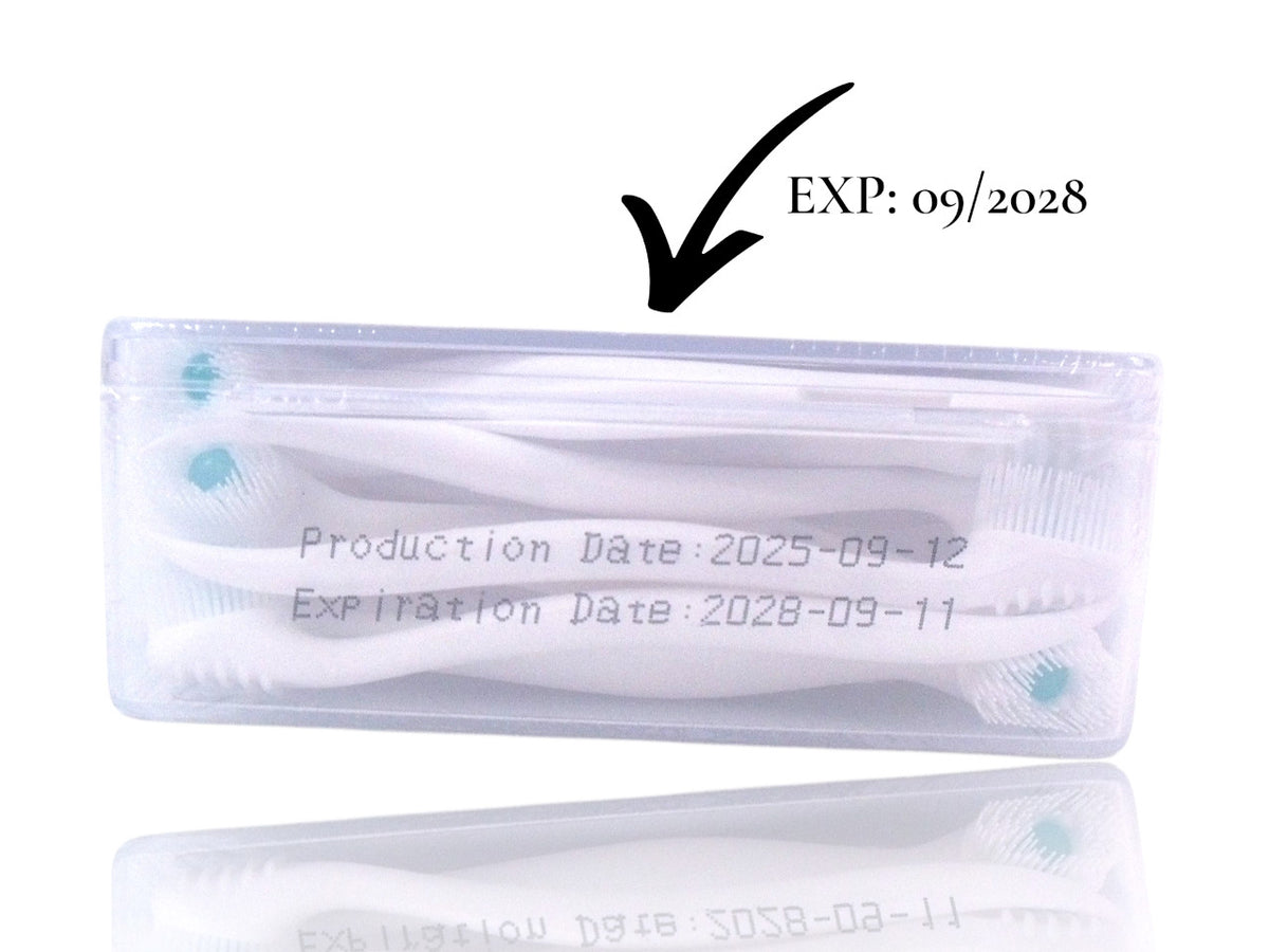 Disposable Mini Toothbrushes with Cleaning Beads Travel No Water - 72 Pack