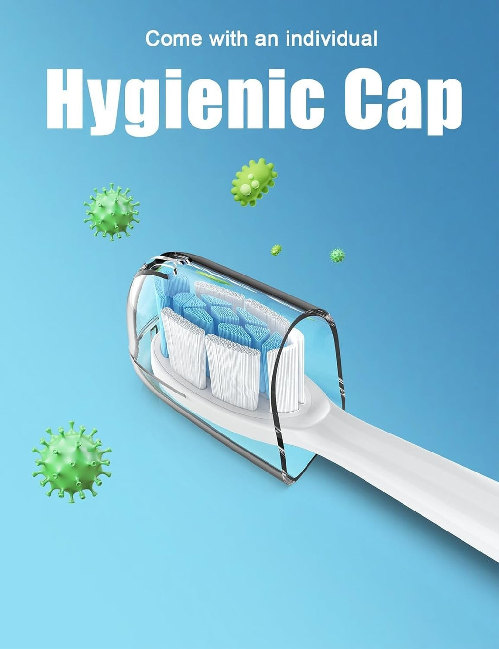 Electric Toothbrush Replacement Heads 10 Pack Soft Bristle Sonic W-Shaped