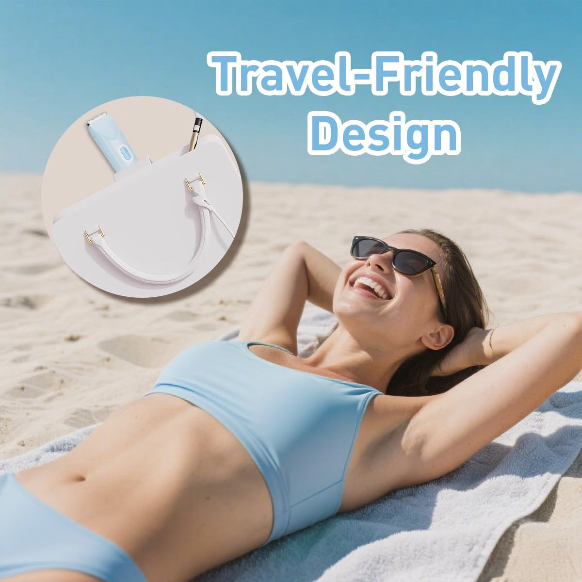 Women's Electric Bikini Trimmer & Body Shaver Dual Head Waterproof USB-C Rechargeable