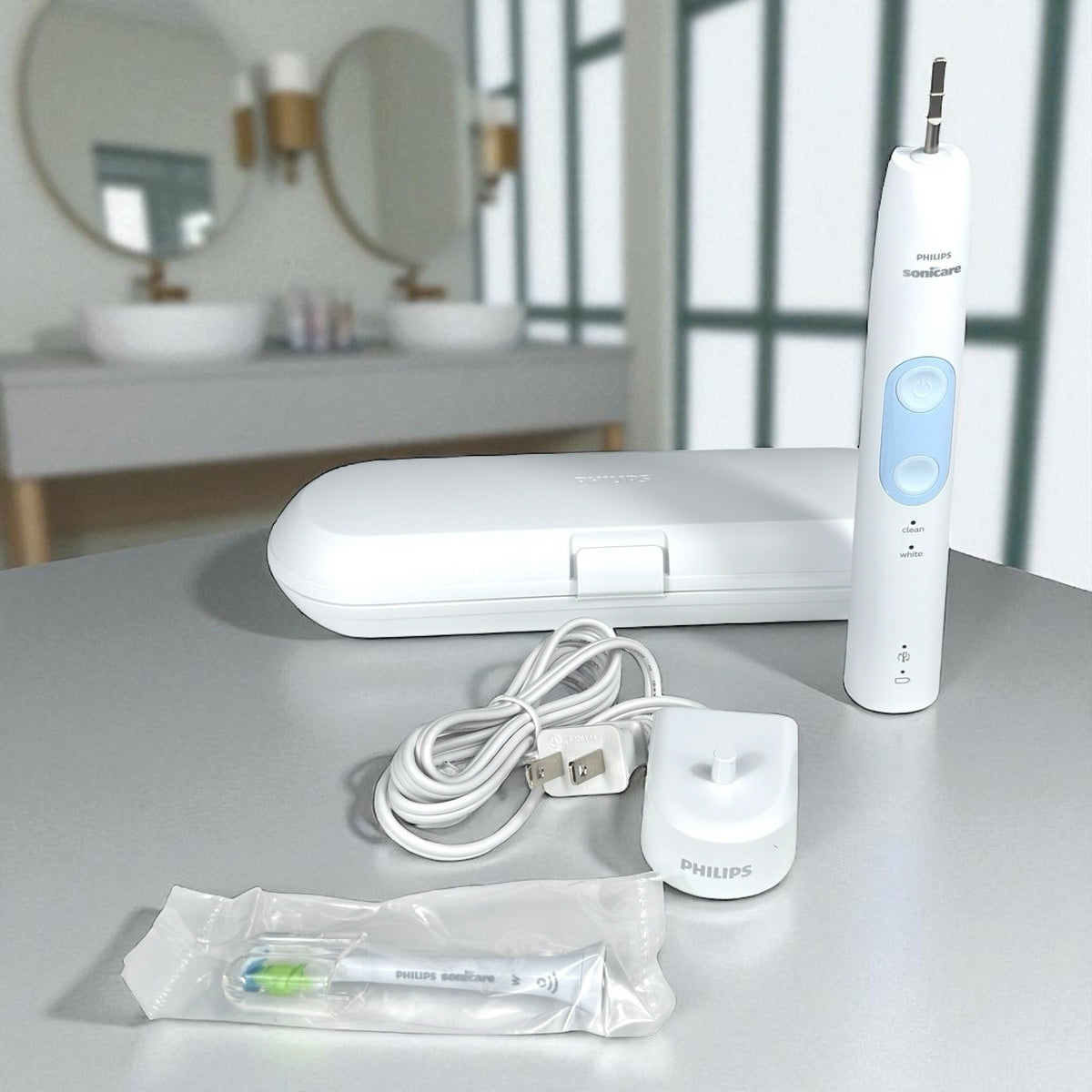 Philips Sonicare Optimal Clean Rechargeable Electric Toothbrush White