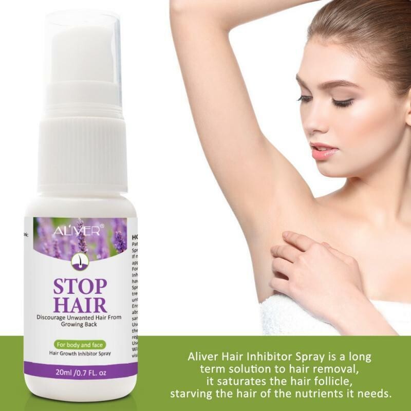 Natural Hair Growth Inhibitor Spray for Face & Body - Painless & Long-Lasting
