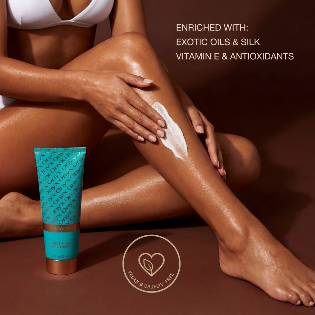 Onyx Dark Tanning Accelerator Lotion for Natural, Deep Tan 8.5 fl oz