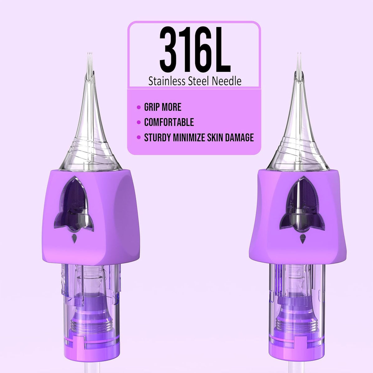 Tattoo Cartridge Needles 50Pcs Mixed Size Round Liner Disposable for Tattoo Gun