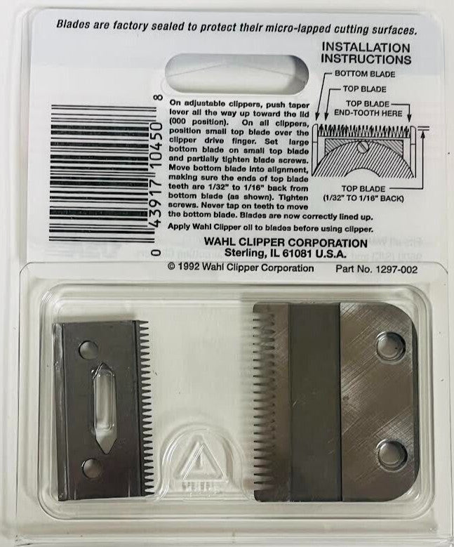 Clipper Blade Set Fits Wahl 9100 9200 9400 9600 9700 Series Hair Clippers