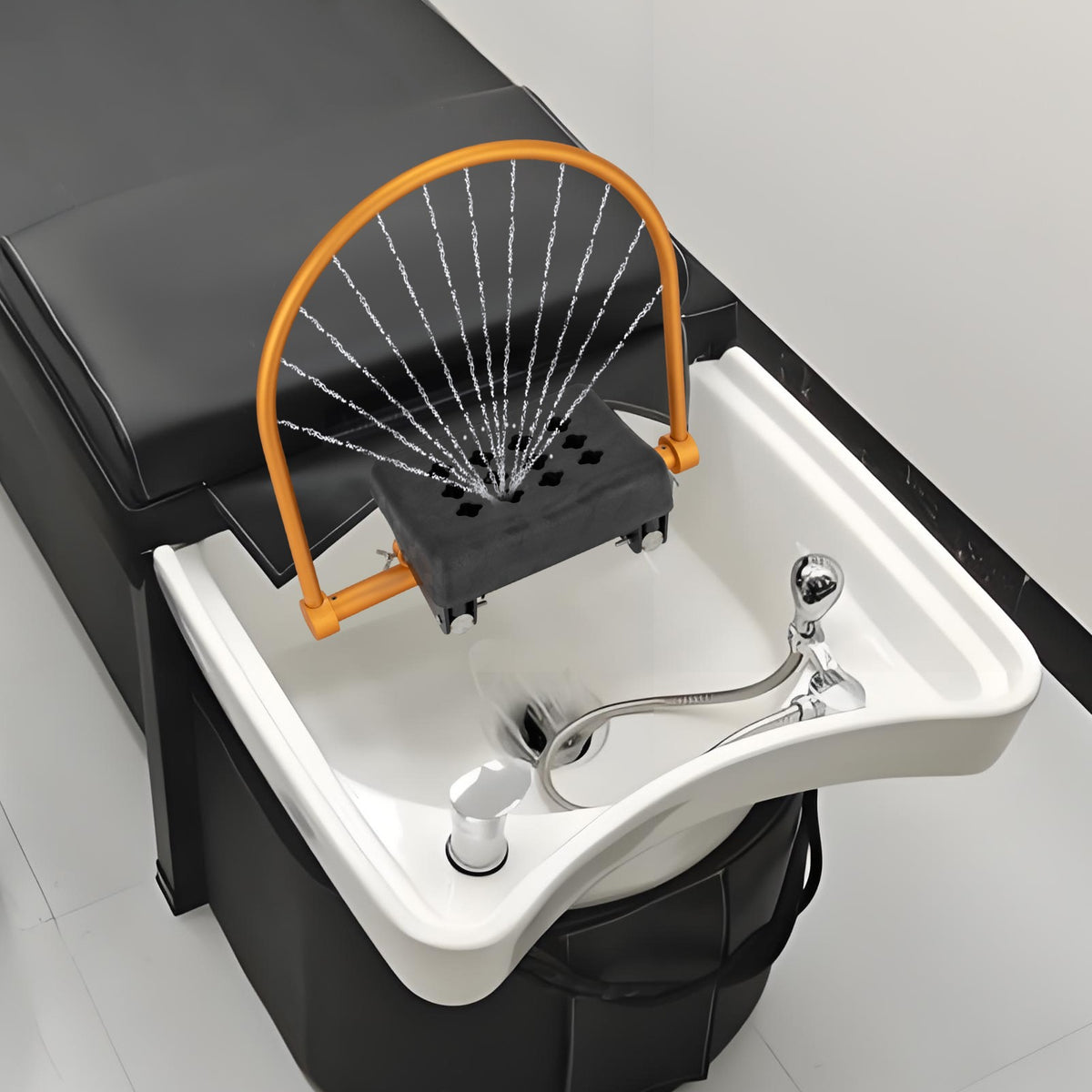 Water Circulation Frame Kit with Pillow and Rotating Rack for Hair Washing Bed Salon