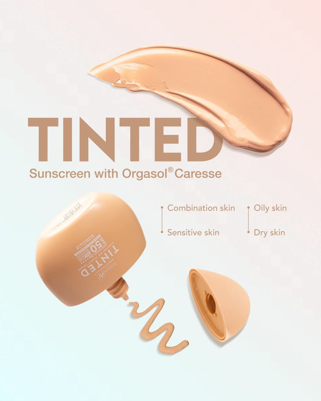 Tinted Sunscreen SPF 50 PA++++ with Orgasol for All-Day Glow & Protection