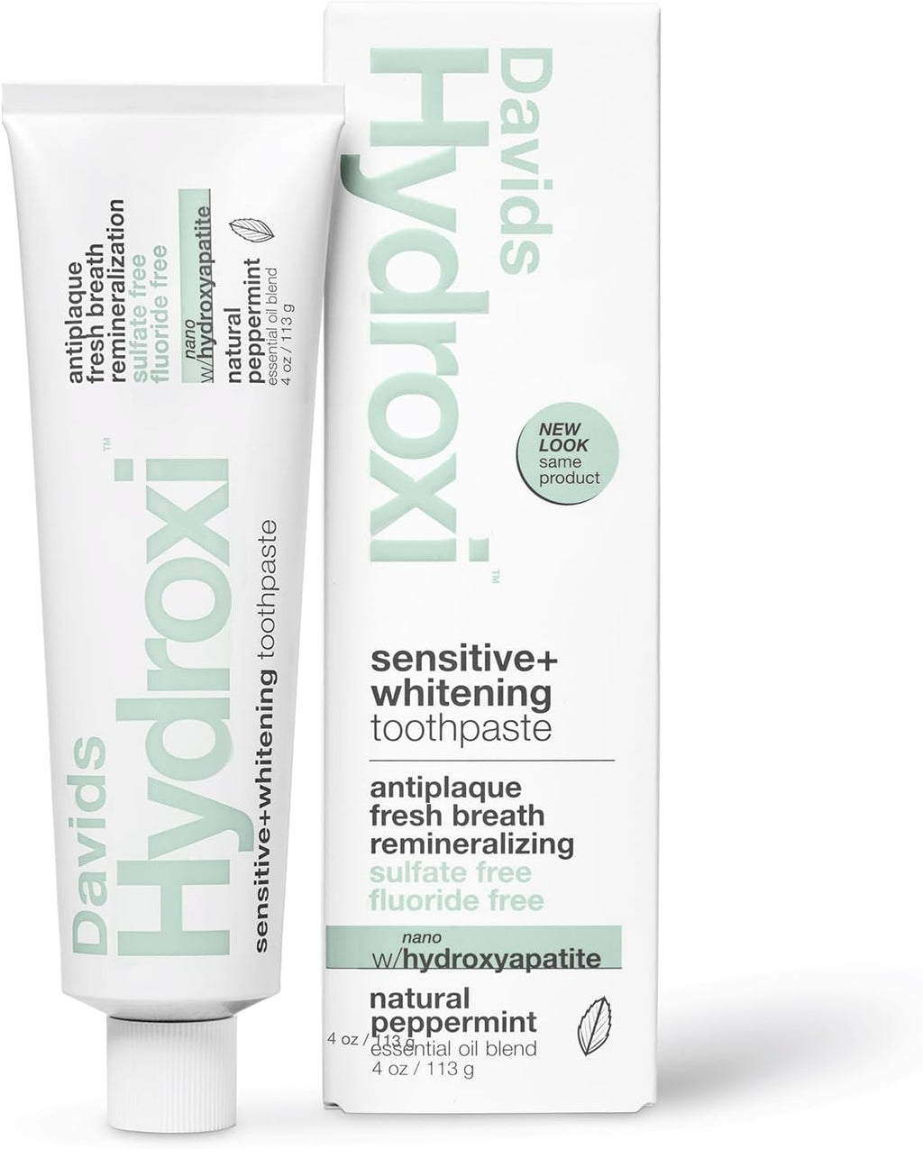Hydroxyapatite Fluoride-Free Nano Toothpaste for Sensitive Teeth - Remineralizes & Whitens