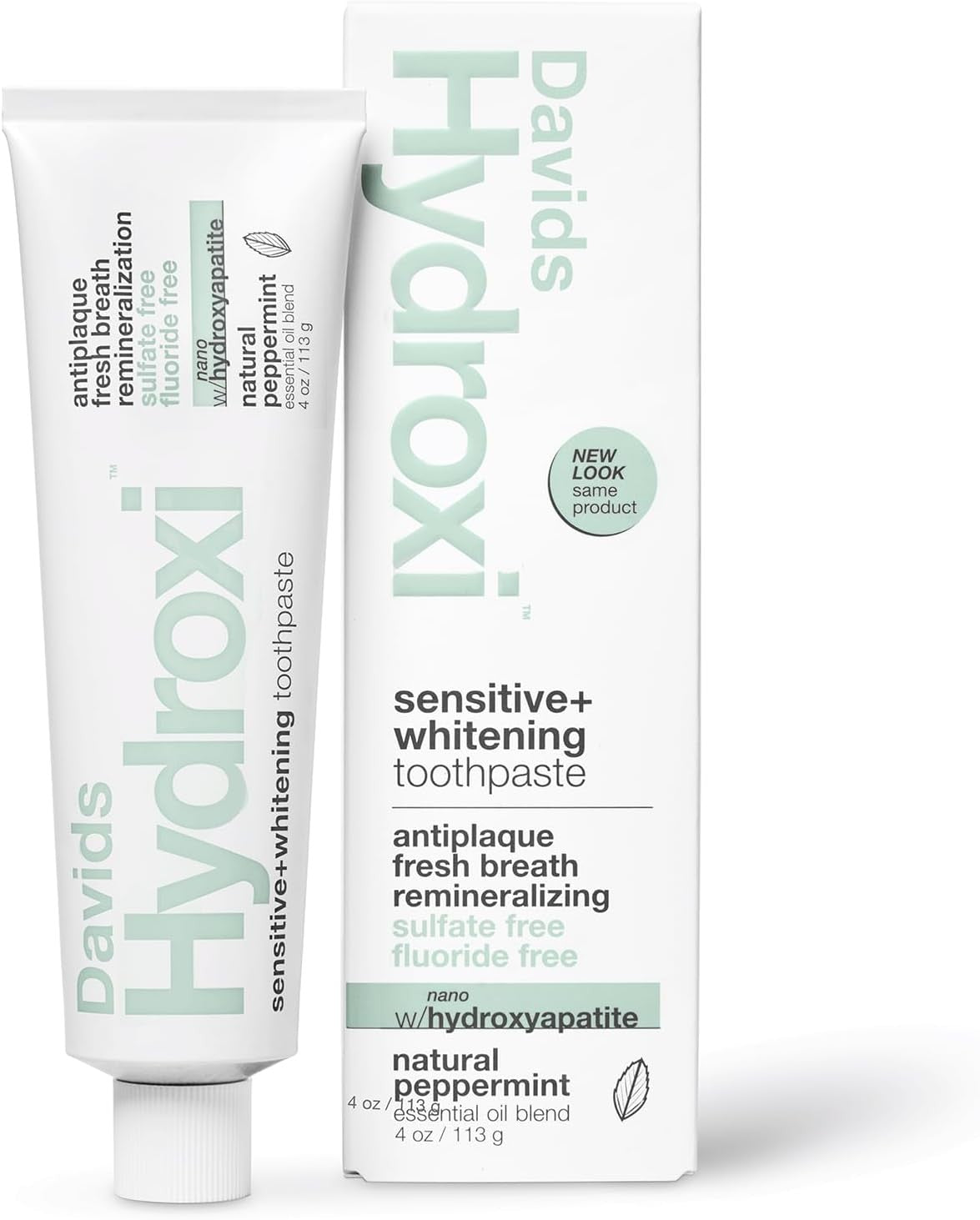 Hydroxyapatite Fluoride-Free Nano Toothpaste for Sensitive Teeth - Remineralizes & Whitens
