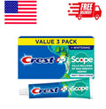 Whitening Toothpaste Pack of 3 - Fluoride Anticavity Mint Fresh Breath