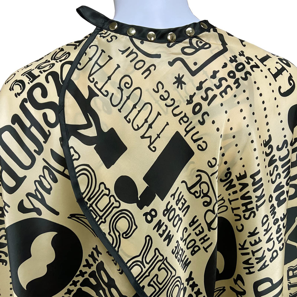 Men's Waterproof Hair Cutting Cape with Retro Style - 63x56 Inch Salon Cover