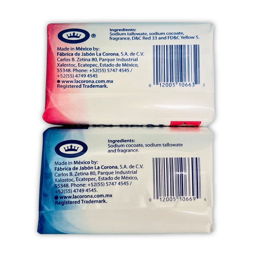 Rosa Venus White & Pink Bar Soap Set - 6 Bath Bars, 5.3 oz Each