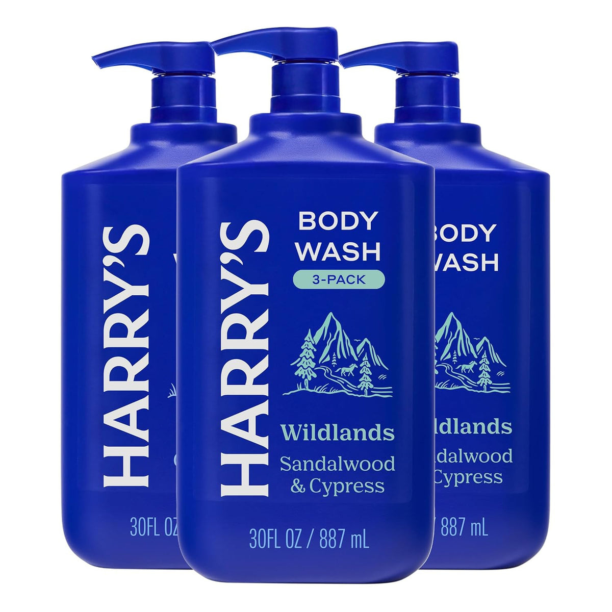 Men's Body Wash Wildlands - Deep Clean Shower Gel for Sensitive Skin - 30 fl oz