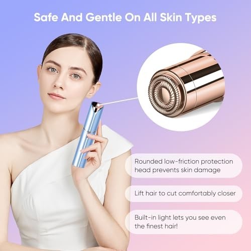 Painless Facial Hair Remover for Women - Portable Electric Shaver & Epilator