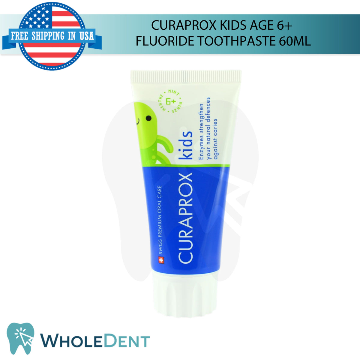 Kids Fluoride Toothpaste 60ml - Plaque Control & Enamel Protection