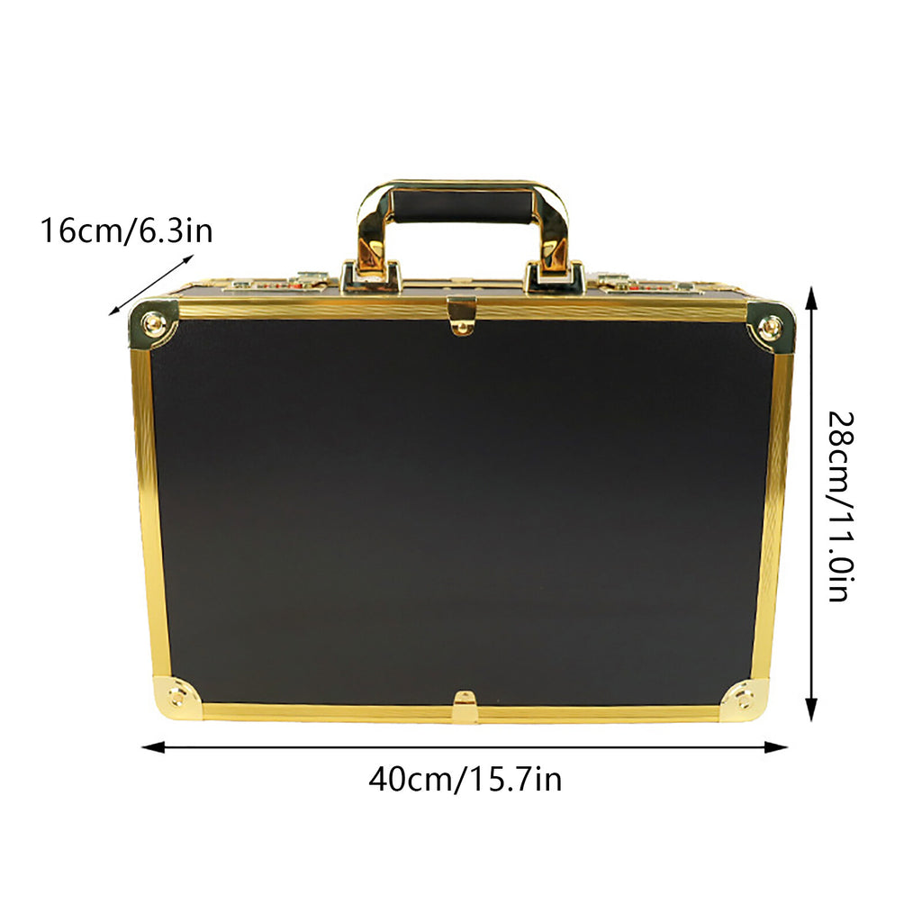 Large Barber Hair Styling Tool Case with Lock & Organizer for Clippers & Trimmers