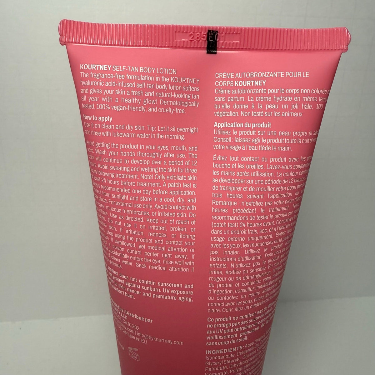 Self Tanner Body Lotion Medium Shade with Hyaluronic Acid - Vegan 200ml