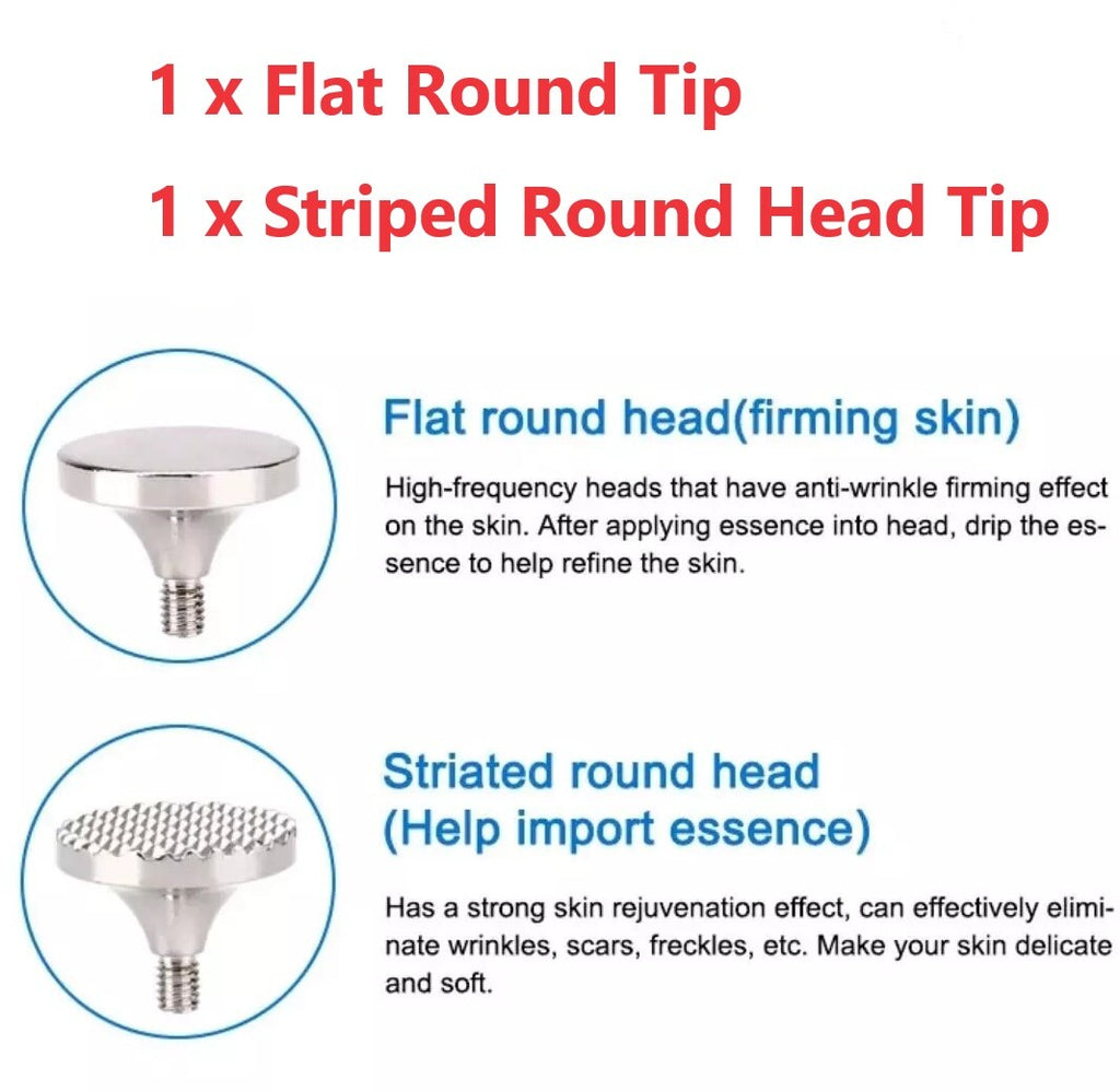 Fibroblast Plasma Pen Tips Set - Flat Round & Striped Round Head Tips