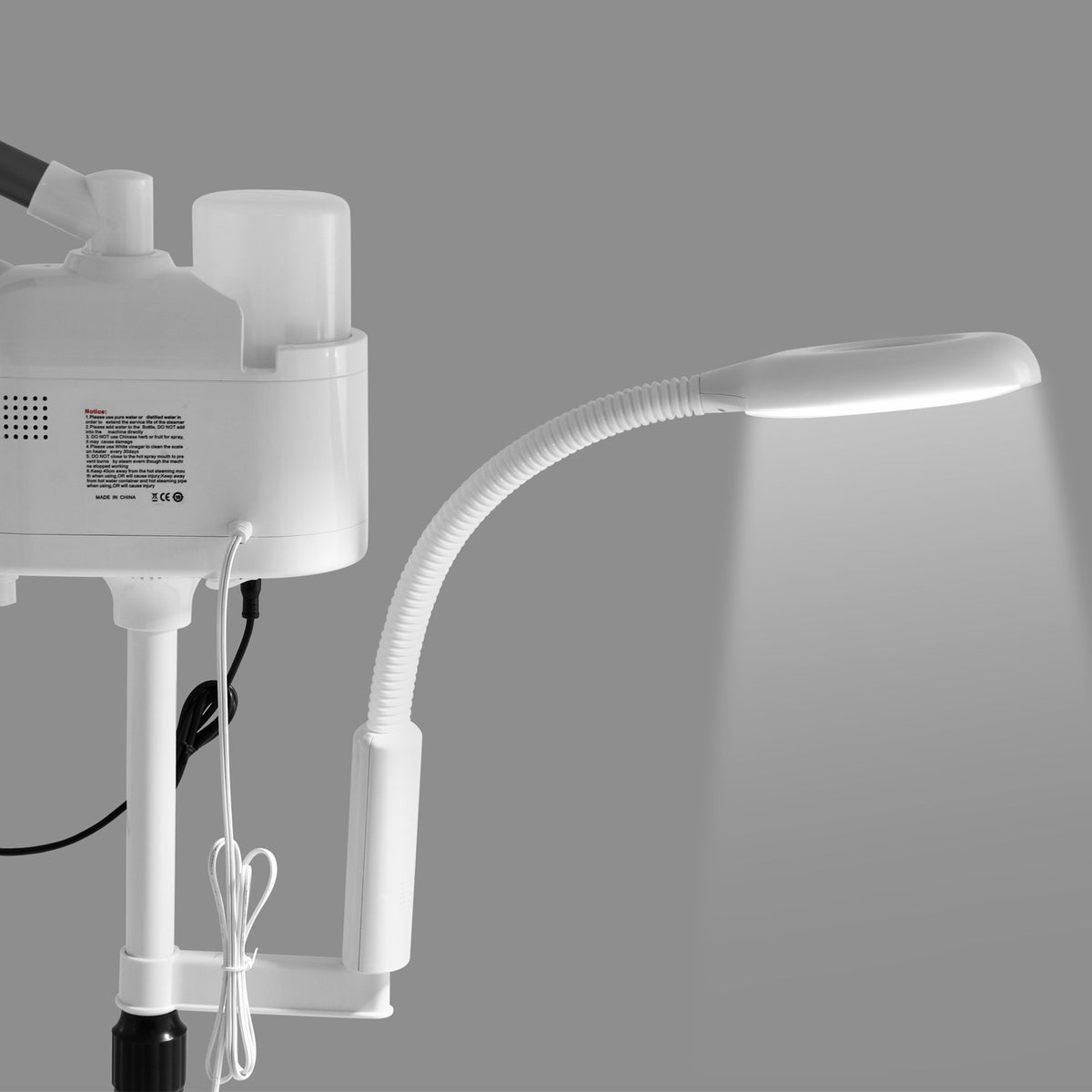 Portable 4-in-1 Facial Steamer with LED Magnifying Lamp Hot Cold Skin Spa
