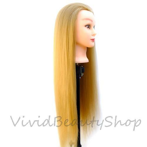 32-Inch Cosmetology Mannequin Hair Wig Head for Hair Styling Practice - Blonde