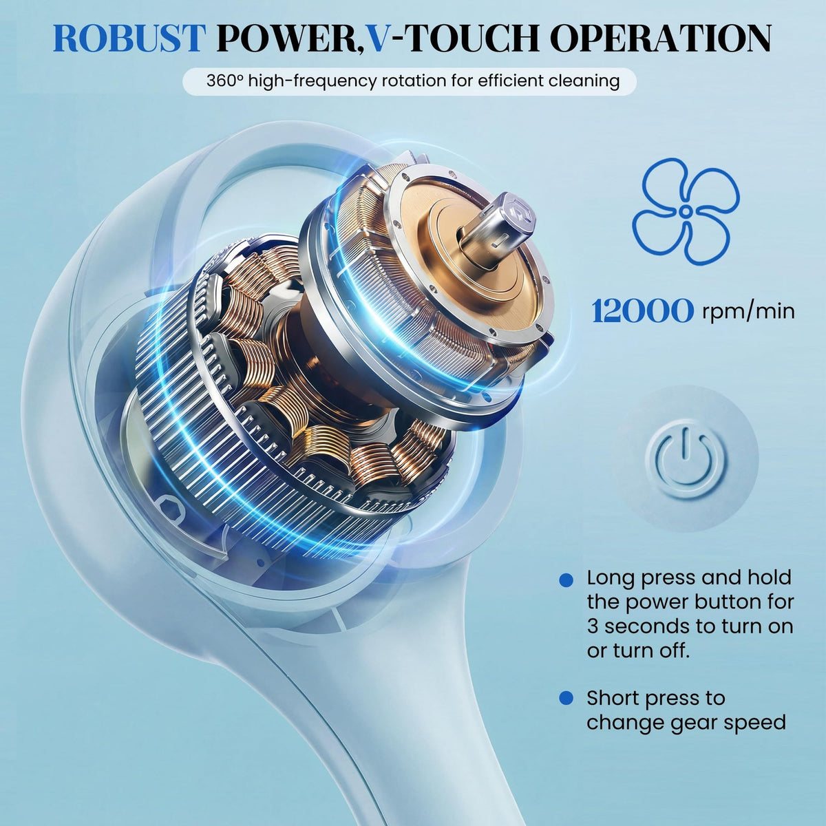 Electric Body Brush Back Scrubber with 5 Replaceable Heads and Hook