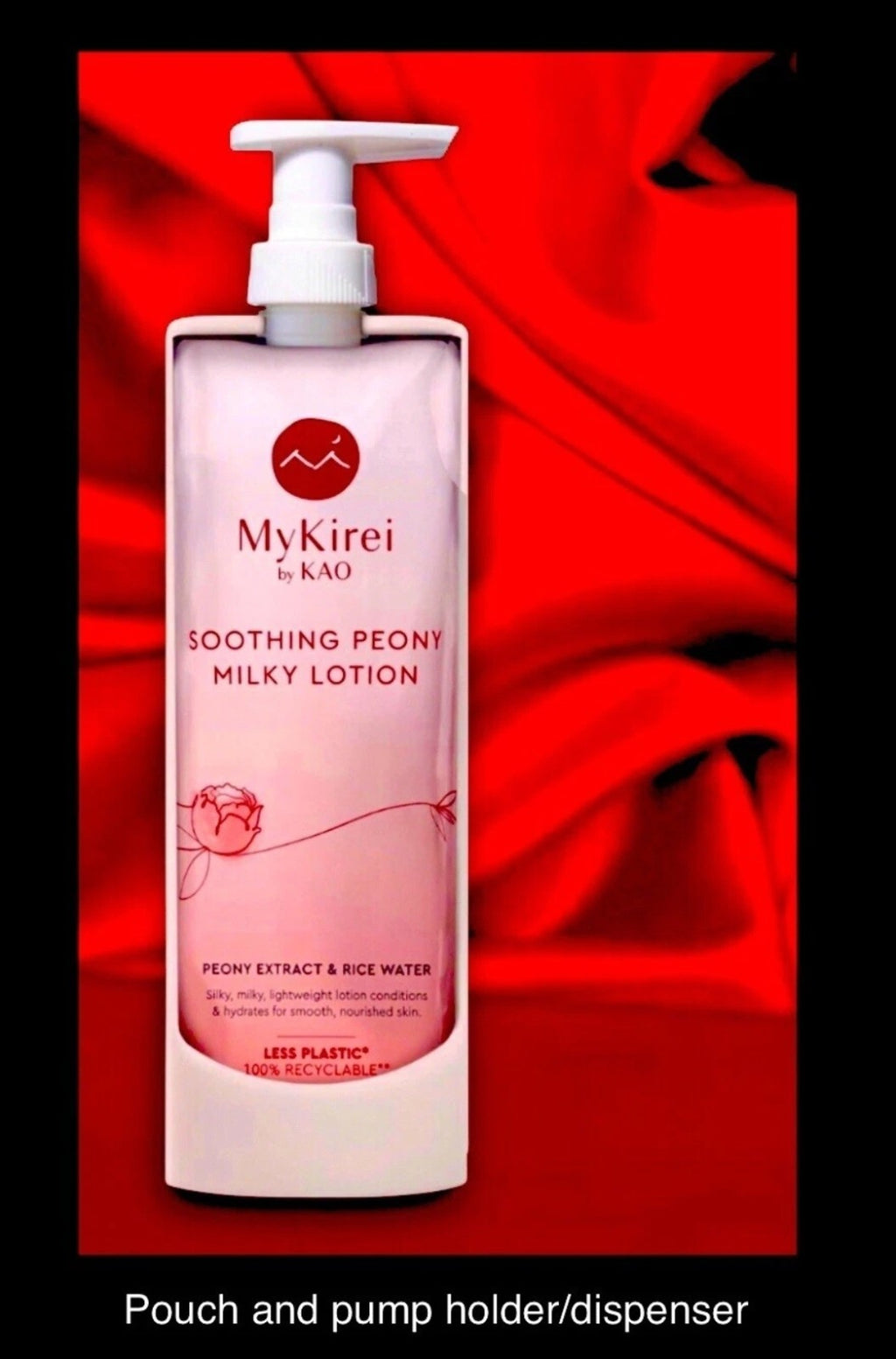 Milky Lotion with Peony Extract - Soothing Moisturizer 11.5 fl oz / 340ml with Pump Holder