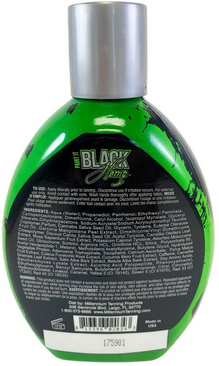 Millennium Tanning Paint It Black Hemp Dark Bronzer Lotion - 2 Pack
