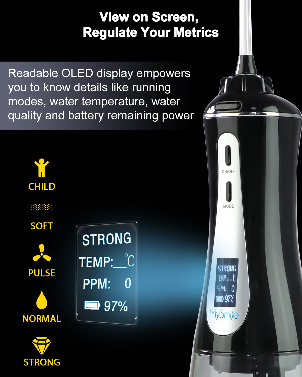 Portable Cordless Dental Water Flosser with 8 Tips - Deep Cleaning & Gum Care