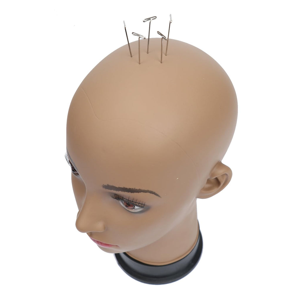 Brown Mannequin Head for Wig Making and Cosmetology Practice