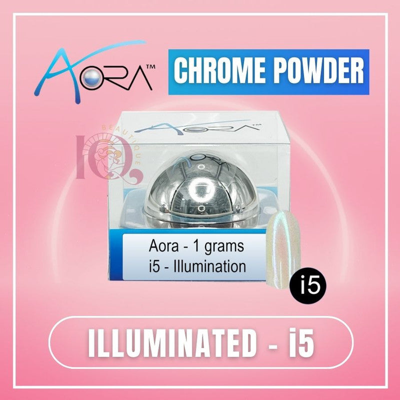 Mirror Shine Unicorn Chrome Powder for Nails - 1g Jar, Shiny Mirrored Effect