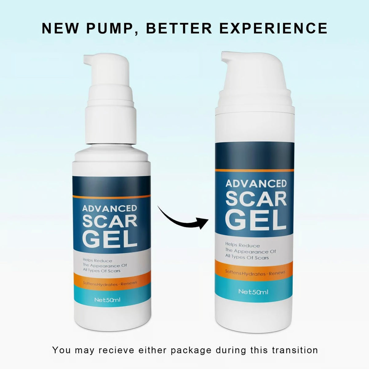 Silicone Scar Gel Cream for Face & Body - 1.76oz Scar & Burn Treatment