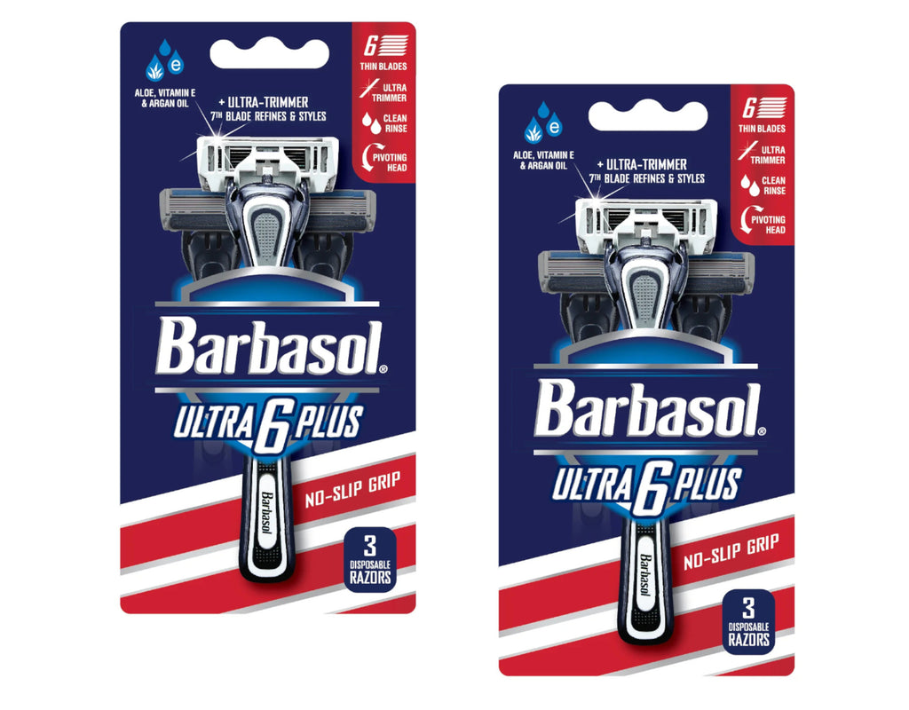 Disposable Razors Pack of 6 - Ultra Close Shave & Easy Cleaning