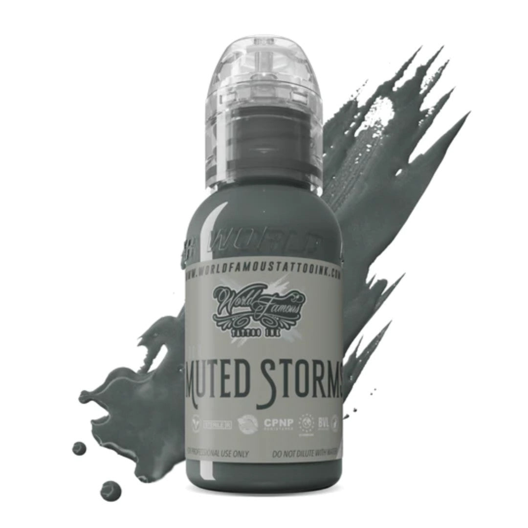 World Famous Tattoo Ink 6-Bottle Poch Muted Storm Set